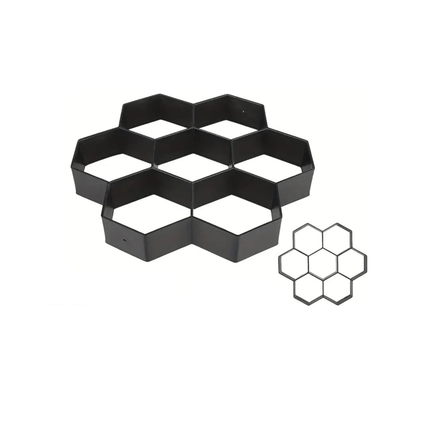 Stampo A Nido D'Ape Per Pavimentazione, 1 Pezzo, 30 X 30 Cm, Per Cemento, Nero.