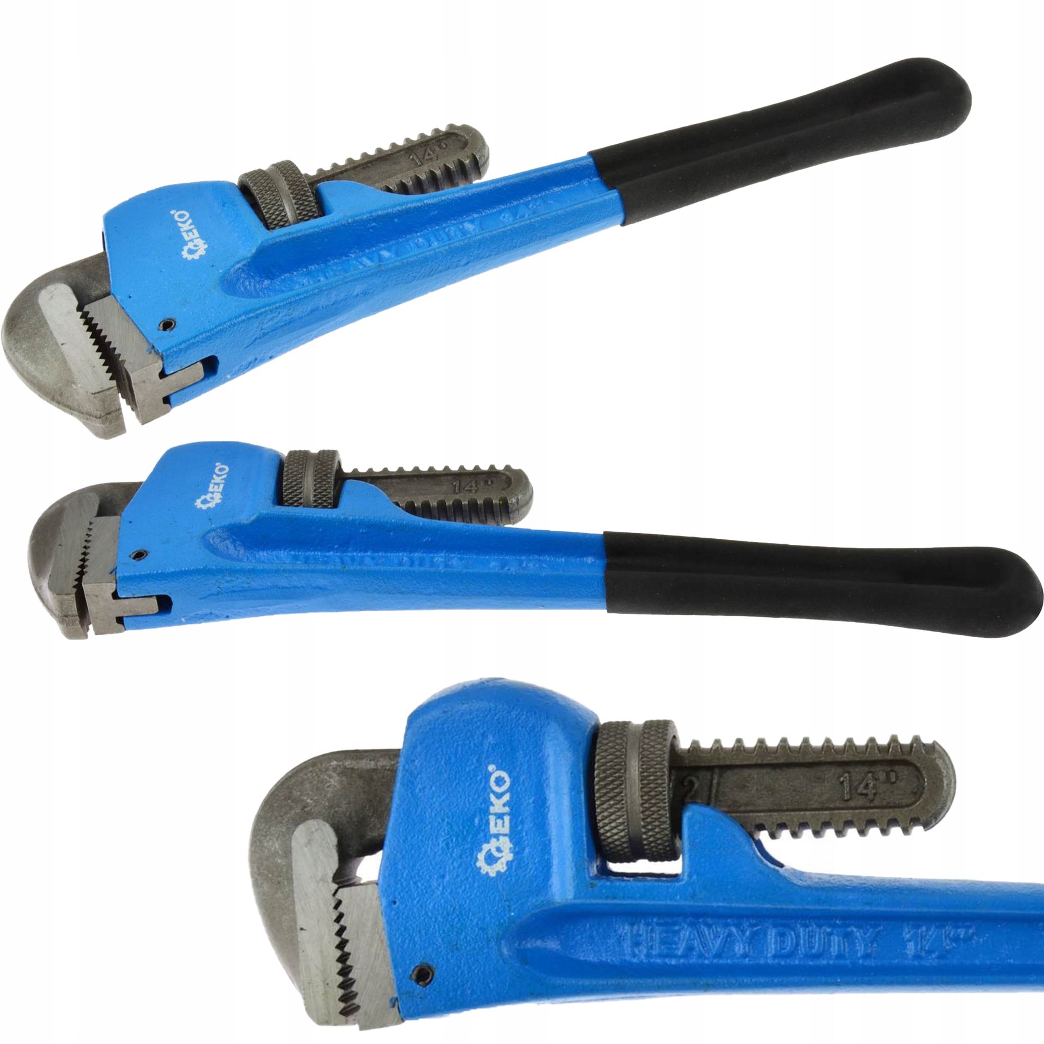 Import Stillson 14" Geko G01681 Crv Rohrzange, Gehärtet, Verstellbar