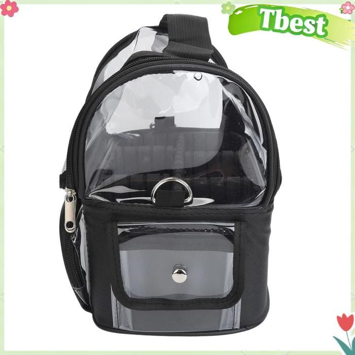 Sac de rangement pour outils de coiffure, étui de voyage grande capacité, noir
