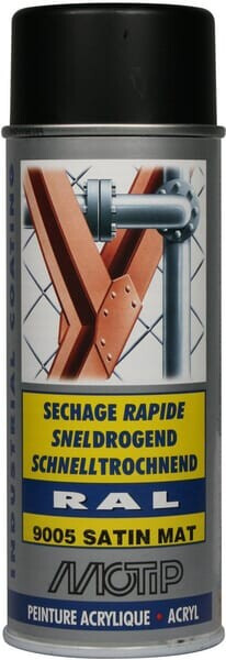 Ral 9005 Acr. Spray Schwarzsat Motip 07164