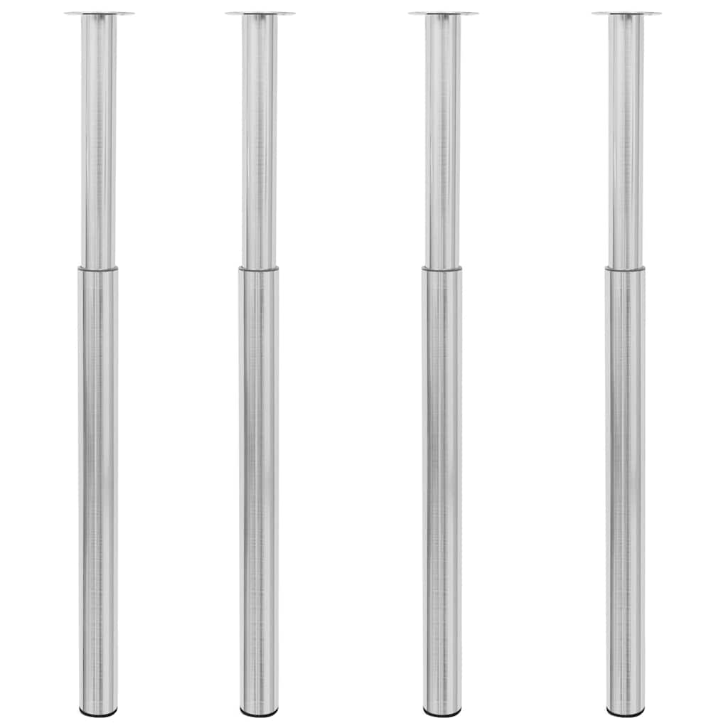 Vidaxl Teleskopische Tischbeine 4 Stk. Gebürstetes Nickel 710-1100 Mm 8719883873251