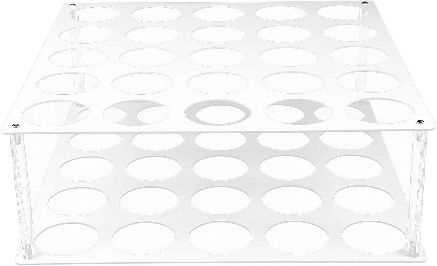 Étagère de rangement mural en vinyle acrylique blanc, 25 grands emplacements, pour vinyles et rouleaux