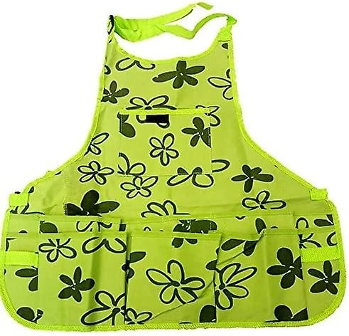 Tablier de jardinage à 14 poches en Oxford 600D, bretelles et ceinture ajustables, vert