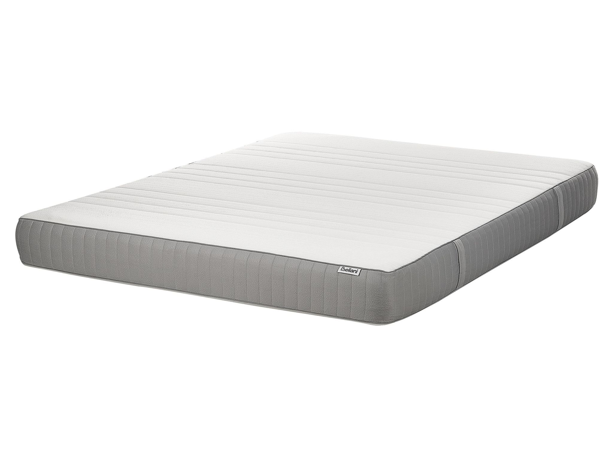 Beliani - Eu King Size Foam Hard Firm Mattress 5ft3 Polyester Removable Cover Filling Zipper White Cheer