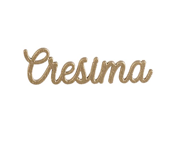 Cupido&co. Scritta Decorativa "cresima" Oro – Applicazione Elegante Per Bomboniere E Confezioni…