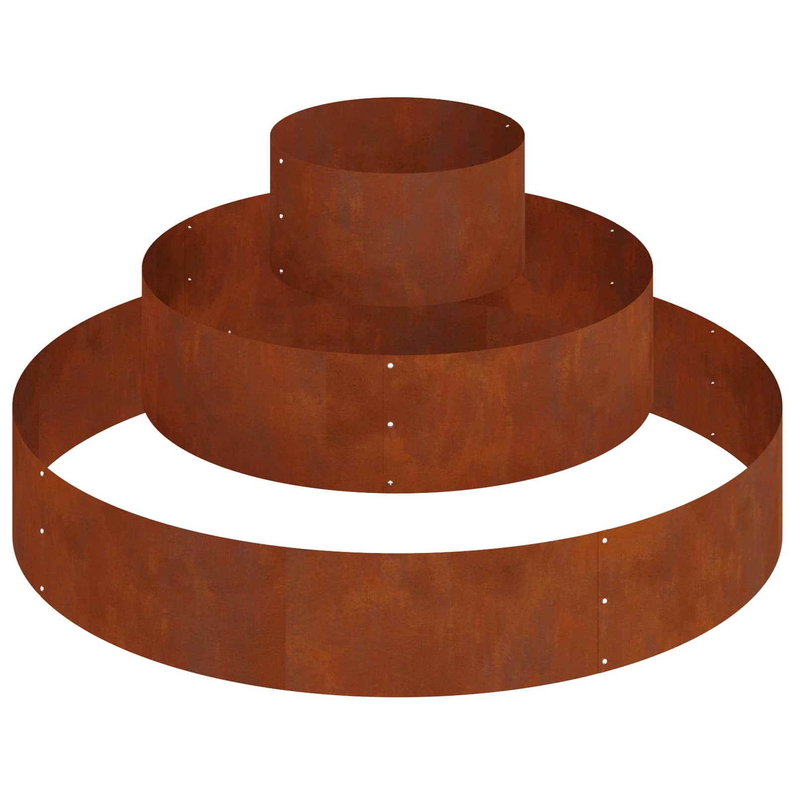 Garden Planter Brown 120 X 120 X 20 Cm Weathering Steel Vidaxl