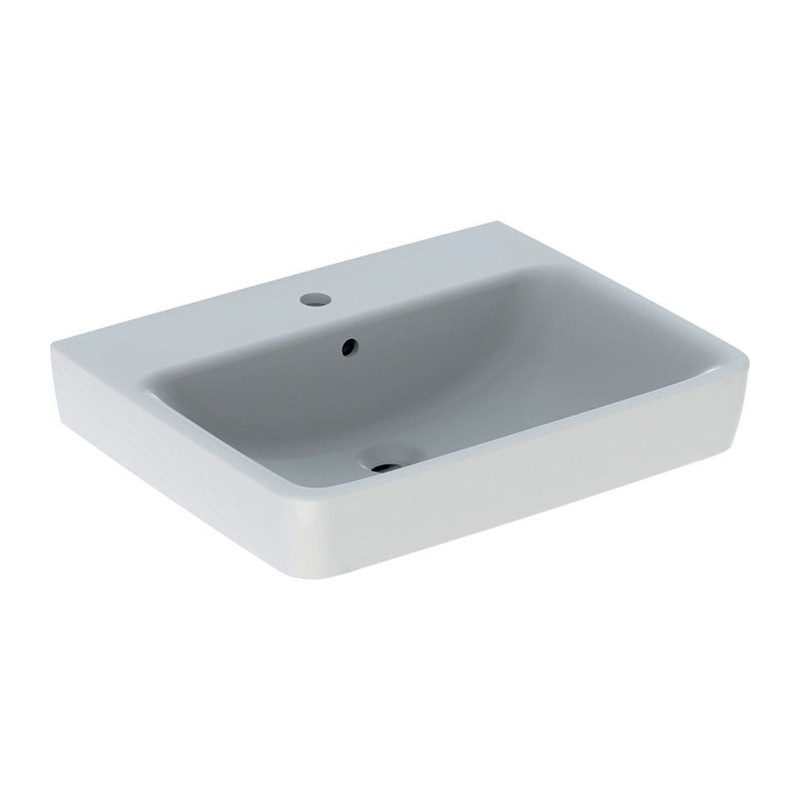 Geberit Renova Plan, Lavabo, 60x48 Cm, 1 Trou Pour Robinet, Avec