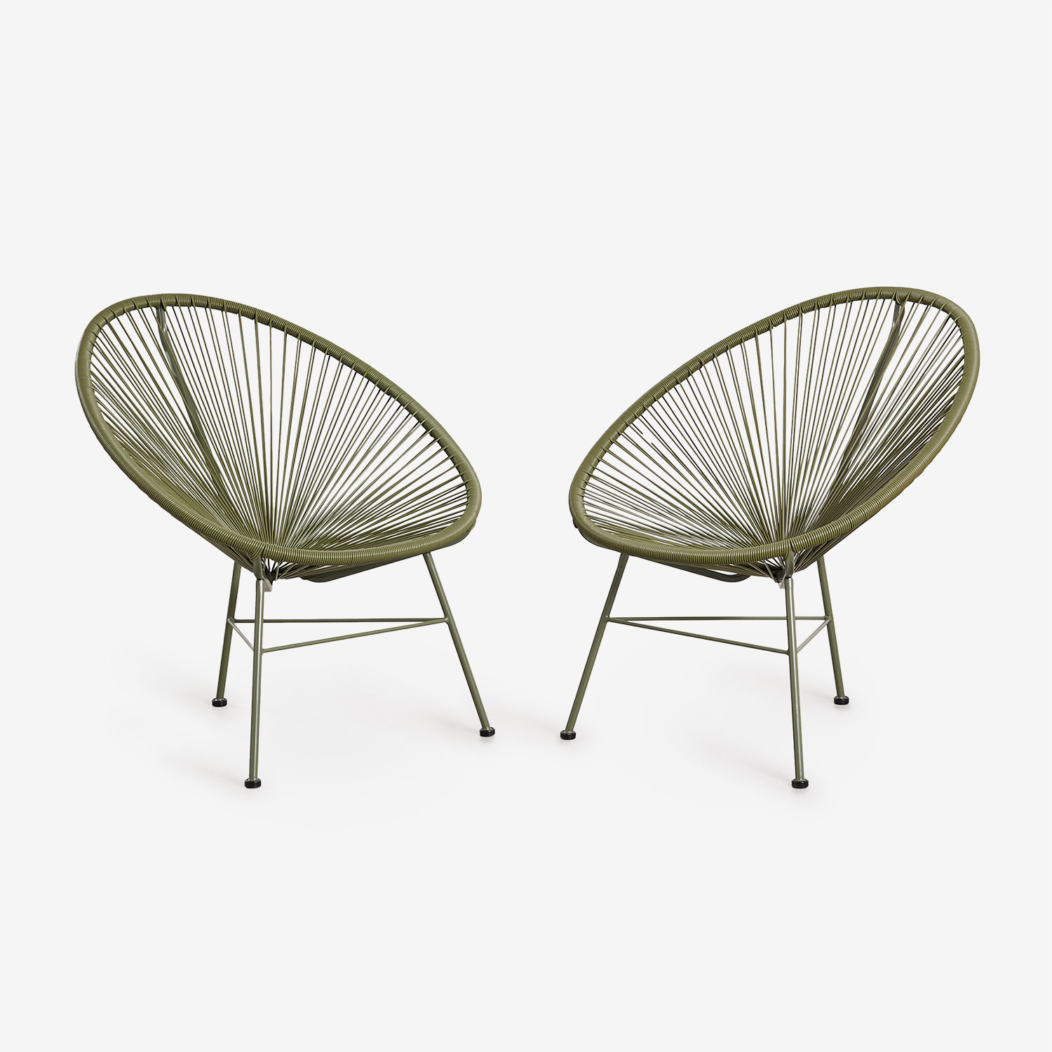 Lot De 2 Fauteuils En Acier Et Rotin Synthétique New Acapulco Sklum