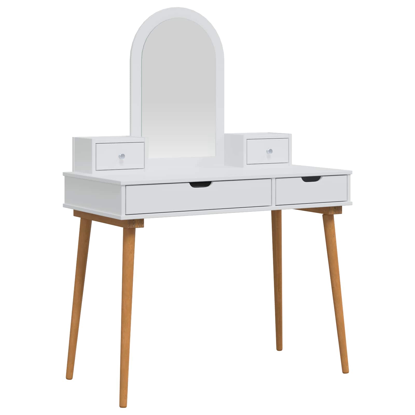 Vidaxl Weiß Dressing Table Set Fauske 4 Pcs White 100 X 50 X 143 Cm