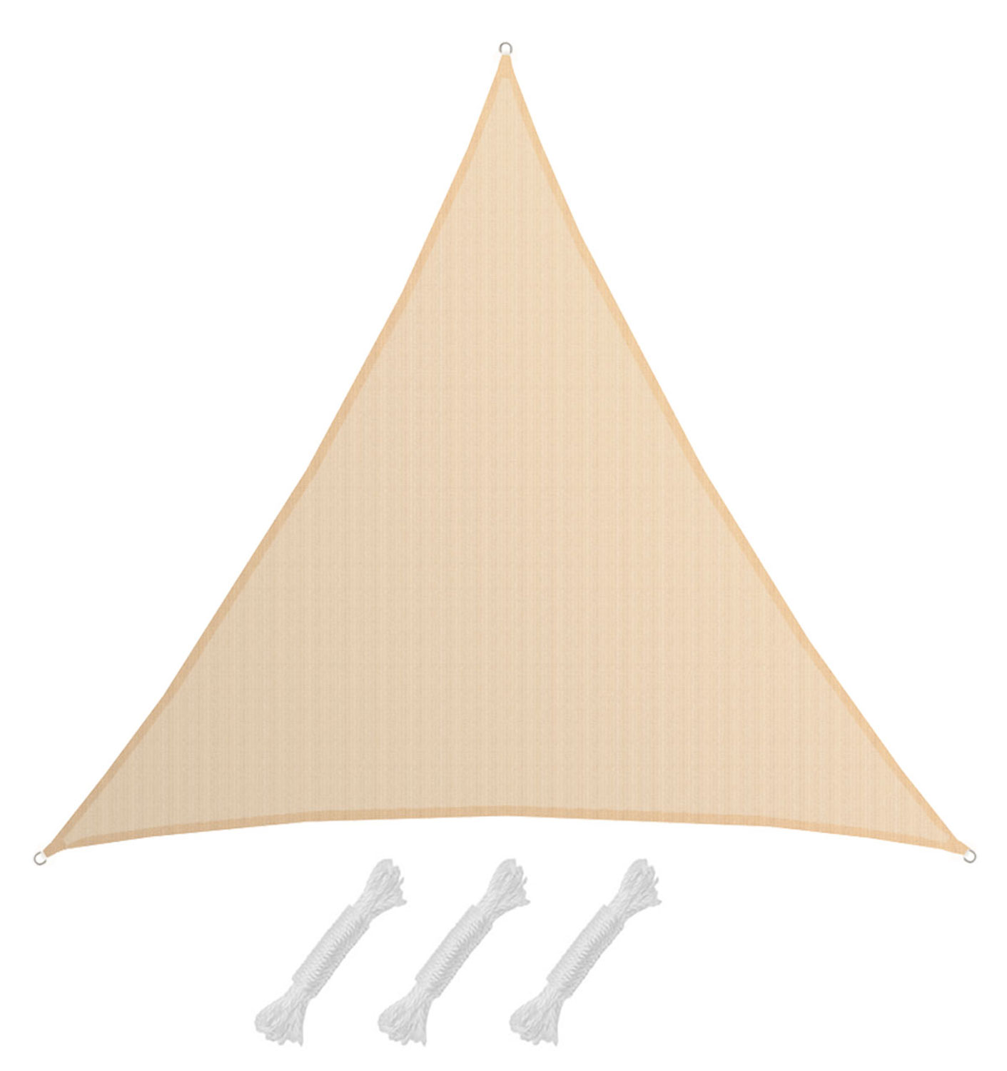 Amanka Sonnensegel Atacama Ivory Dreieck Xxl 7x7x7m Hdpe