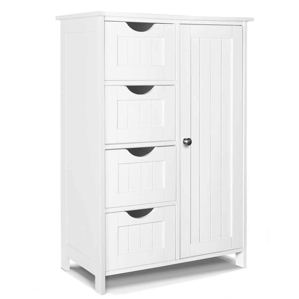 Vounot – Meuble Sous Vasque Simple 55x30x82 Cm – 4 Tiroirs Et 1 Porte