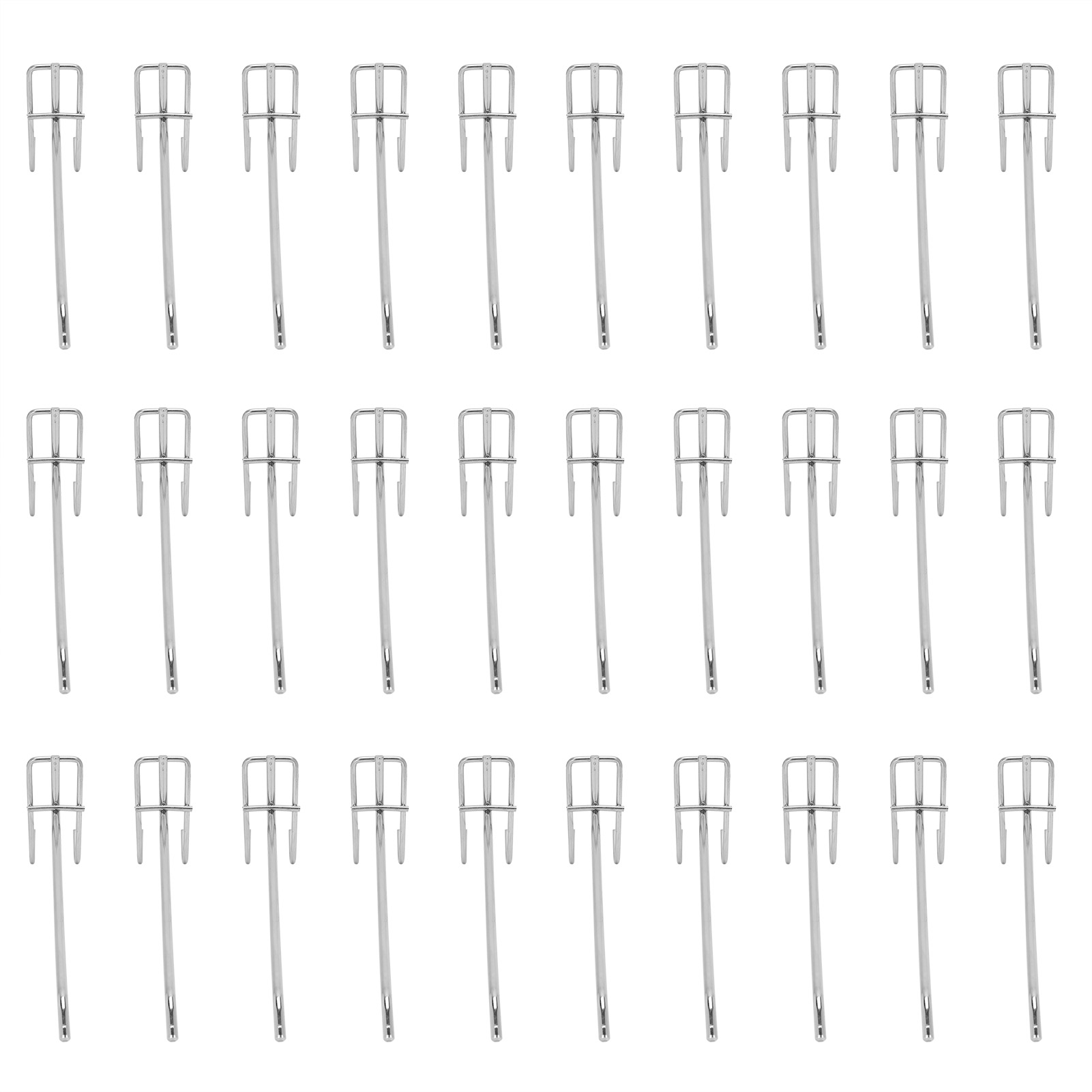 Crochets d'étagère grillagée en fer, 20 cm, épaisseur 3,5 mm, lot de 30