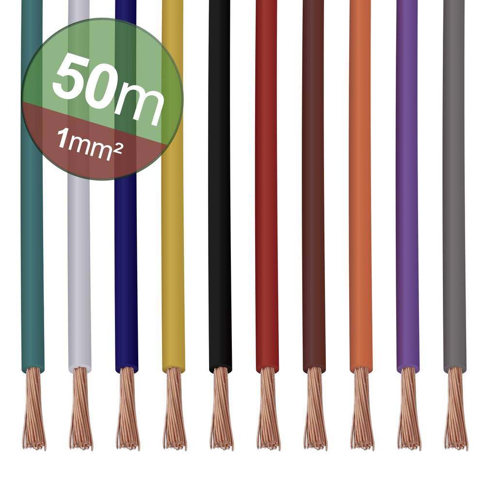 Quadrios - 22cw006 Assortimento Di Filamenti 1 X 1.0 Mm² Bianco, Blu, Marrone, Arancione, Verde, Giallo, Grigio, Violetto