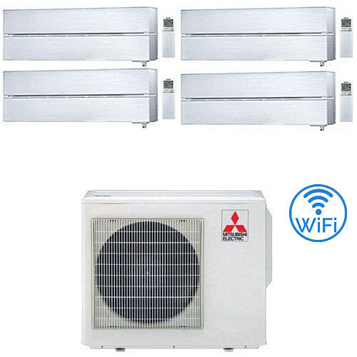 Climatizzatore Condizionatore Mitsubishi Kirigamine Style Wifi R32 Bianco Perla Quadri Split Inverter 9000 + 9000 + 9000 + 18000 Btu Con U.e. Mxz-4f80vf Novitá Classe A++/a+