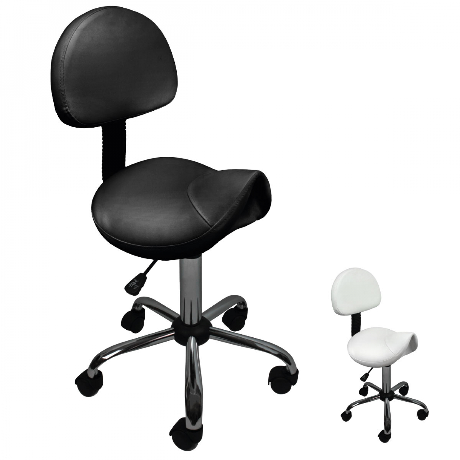 Vivezen - Tabouret Ergonomique À Roulettes Avec Dossier Réglable En