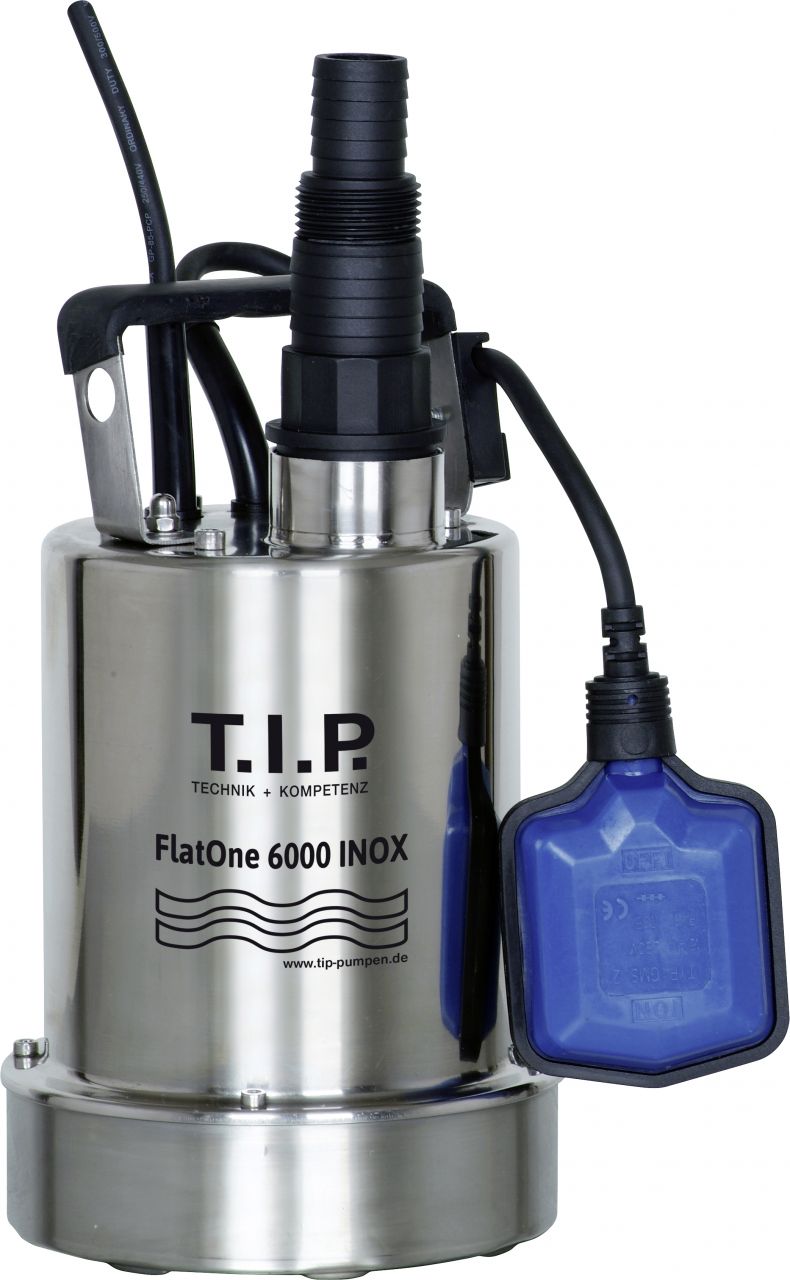 T.i.p. - Klarwasser Tauchpumpe Flatone 6000 Ix 6.000 L/H 6 M 300 Watt Tauchpumpen 4011458304400