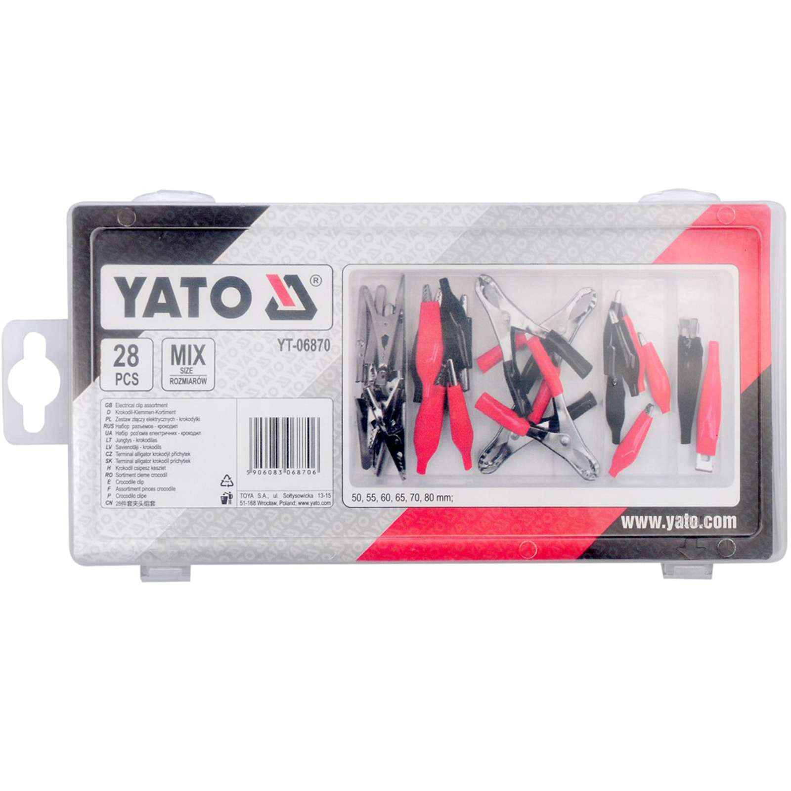 Yato Elektrische Abkrokodilklemmen Set 28 Stk. Yt-06870