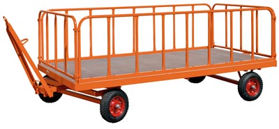 Rollcart 4 Stahlrohrwände, Steckbar 750Mm Hoch Für Industrieanhänger 2000X1000mm Als Zubehör