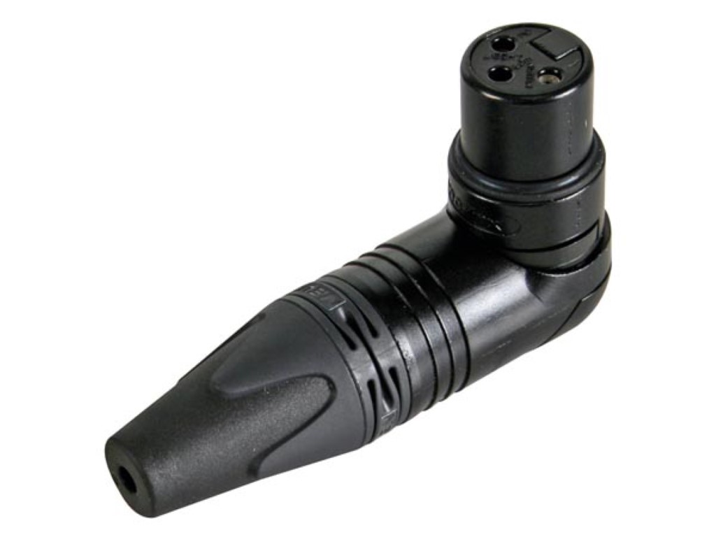 Neutrik Schwarz - Nc3frx-Bag Xlr-Steckverbinder Buchse, Gewinkelt Polzahl: 3 1 St.