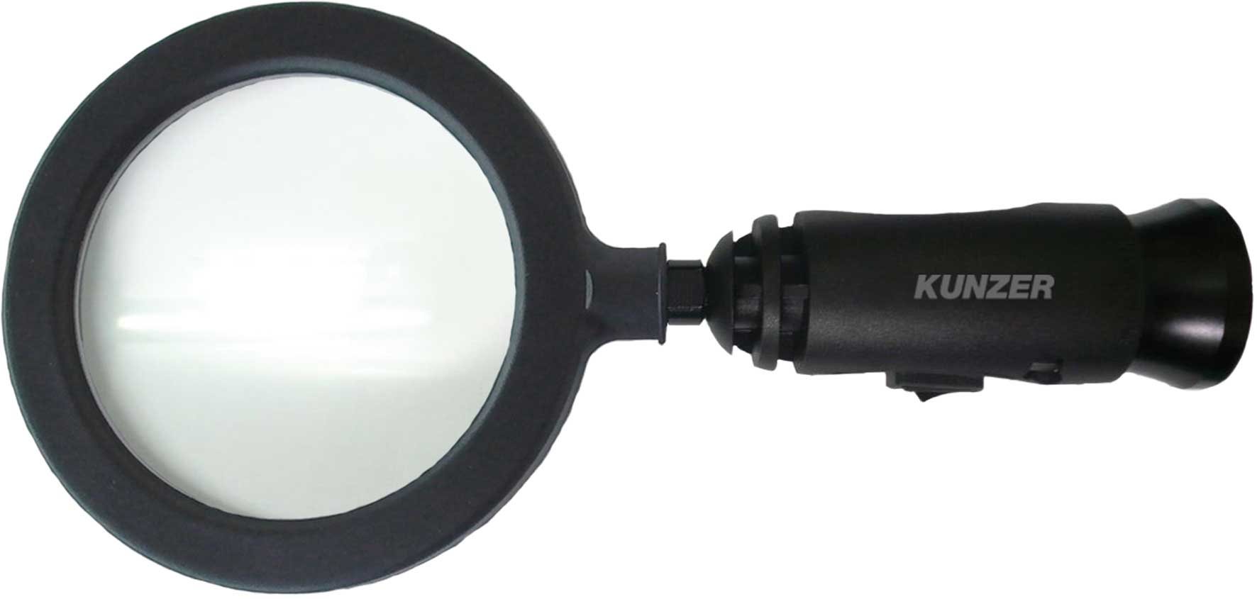 Kunzer Schwarz - 7Ll01 Handlupe Mit Led-Beleuchtung Linsengröße: (Ø) 90 Mm