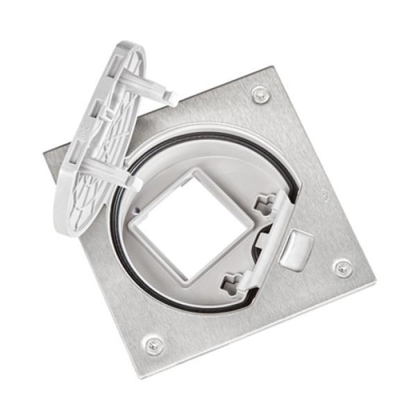 Simon Versilbert Connect Kse Ip66 Einbaudose Mit Deckel Ohne Steckdose Edelstahl Kse0/23/72