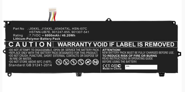 Coreparts Schwarz/Silber Hp Laptop-Akku, Mbxhp-Ba0267