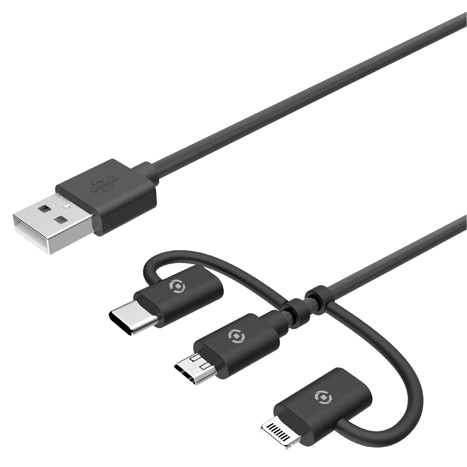 Celly Schwarz Usb3in1bk Usb Kabel Usb 2.0 1 M Usb A Micro-Usb B