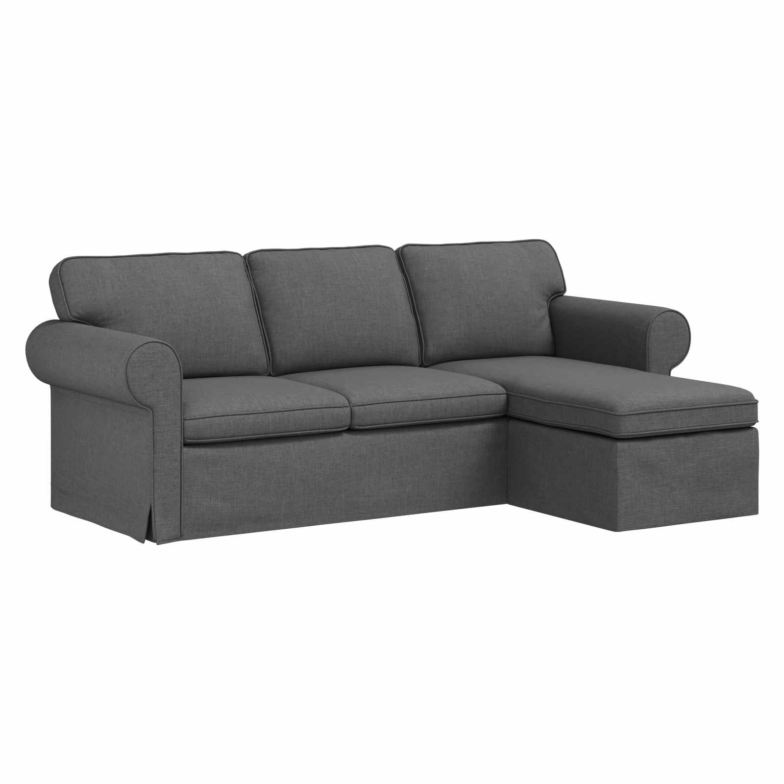 Sofa Dark Grey 215 X 138 X 80 Cm Fabric Vidaxl