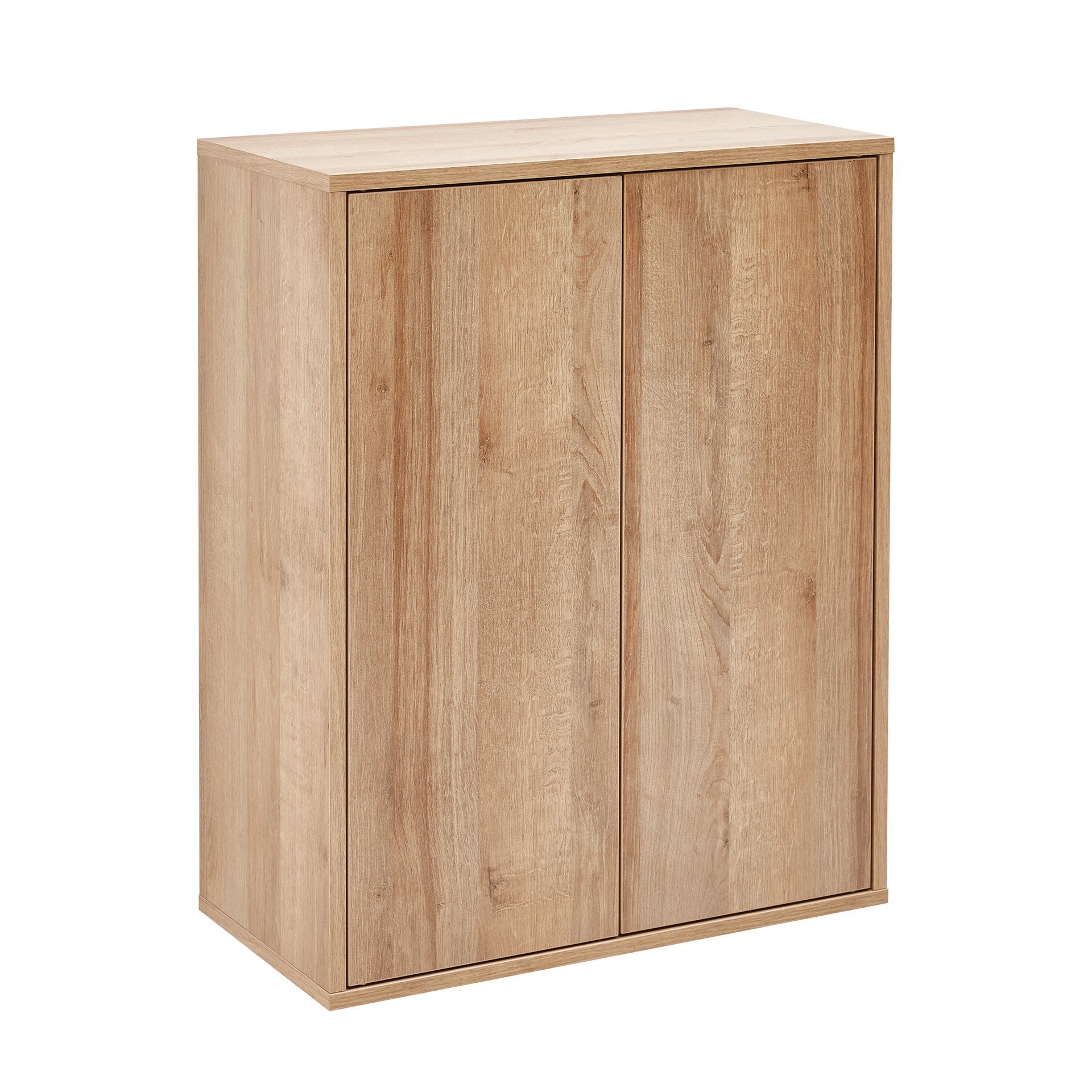 Fackelmann - Doppel-midischrank Finn / Push-to-open-technik / Maße (b X H X T): Ca. 60 X 75 X 30,5 Cm / Schrank Fürs Bad Mit 2 Türen / Korpus: Braun Hell / Front: Braun Hell / Rahmendekor: Braun Hell'-'