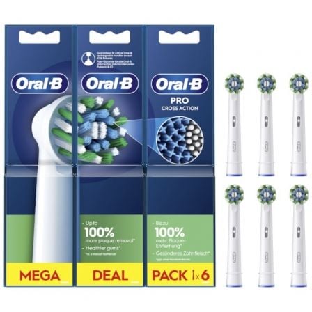 Oral-B Pro Cross Action Recambio Cepillo Electrico 6 + 2 Gratis