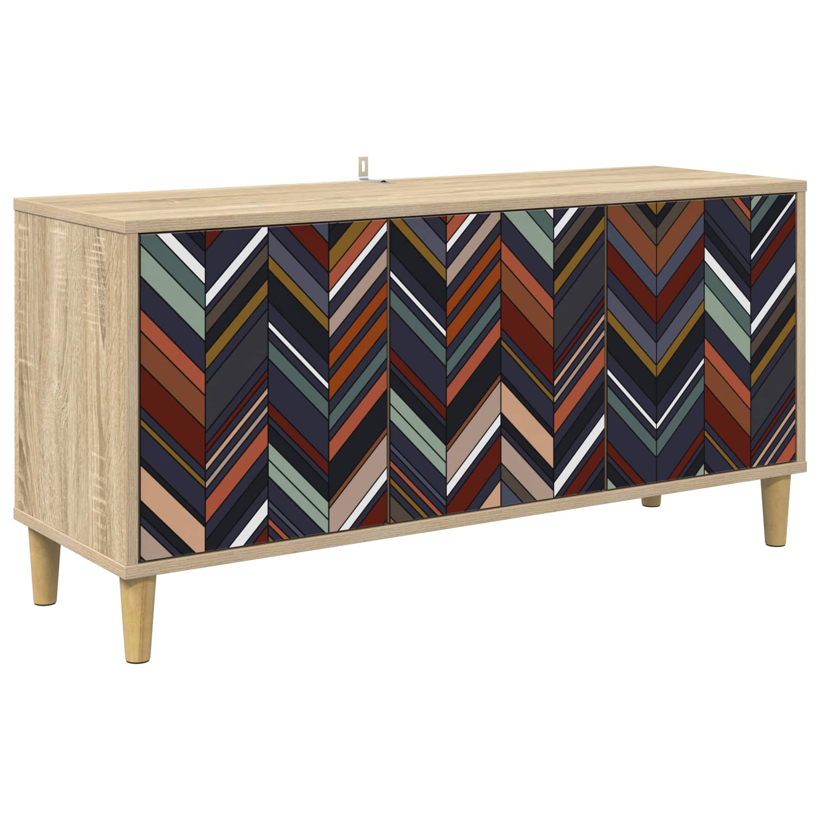 Vidaxl Braun Tv Möbel, Tv-Schrank Ommen 102 X 33 X 50 Cm Sonoma Holzwerkstoff (33 X 102 X 50 Cm) - Image 2