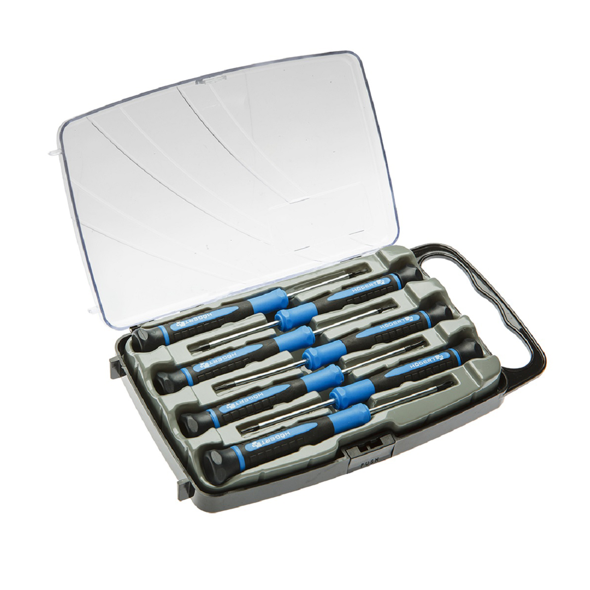 Hogert Blau Schraubenzieher-Set 7-Teilig Högert Ht1s270 Präzisionsschraubendreher Magnetspitze