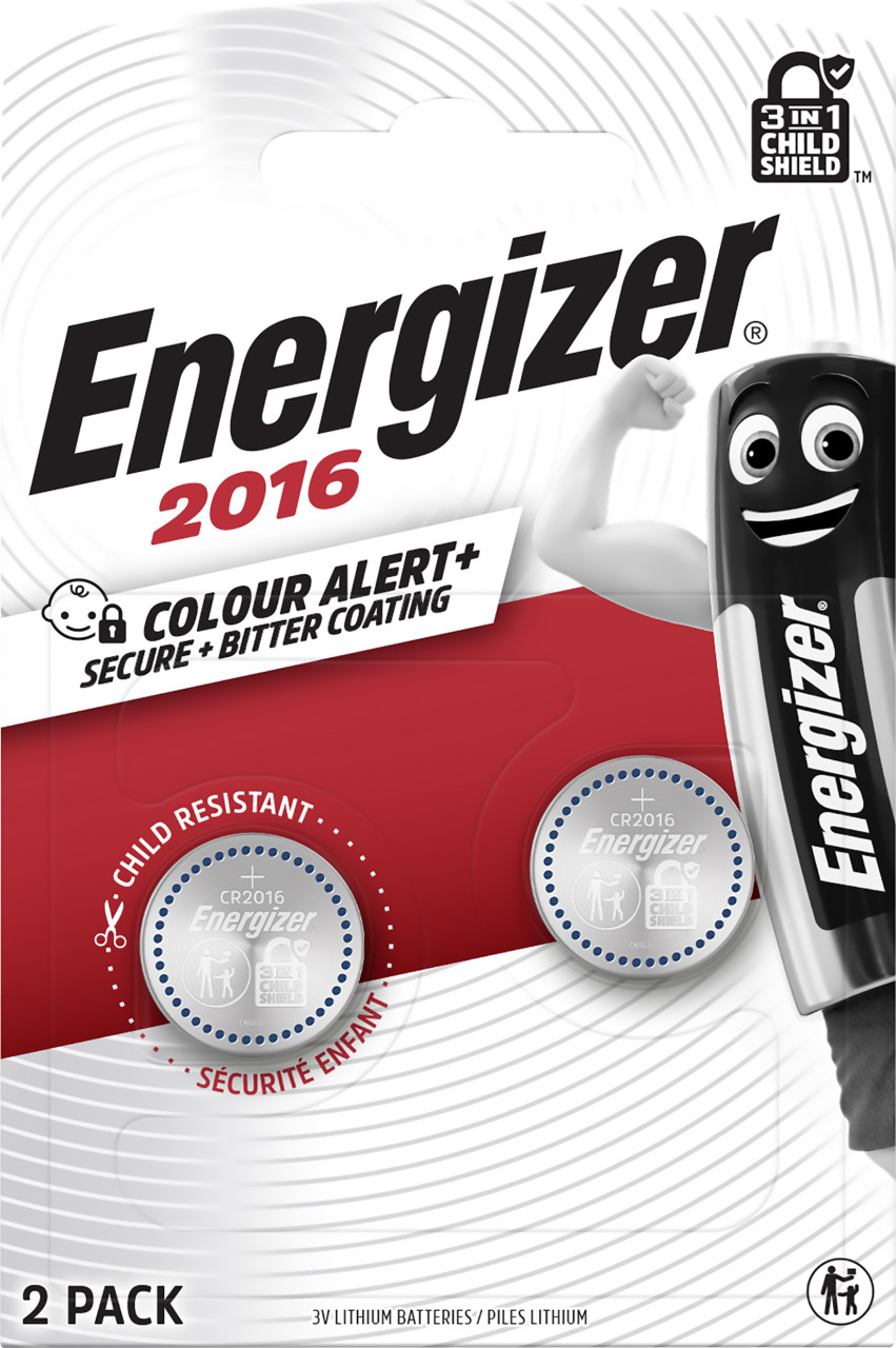 Nedis Energizer Knopfzelle Cr2016 3 V 2 St. 90 Mah Lithium Cr2016