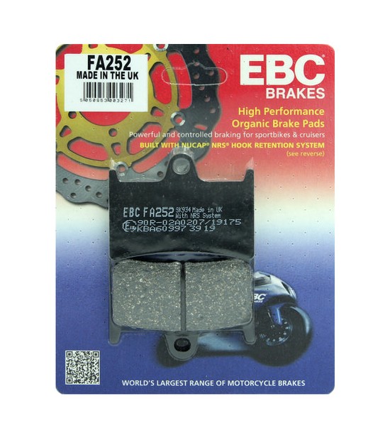 Bremsbeläge FA252 EBC Brakes für YAMAHA BT FZS MT FJR XJR FZ TDM XV - Bild 4