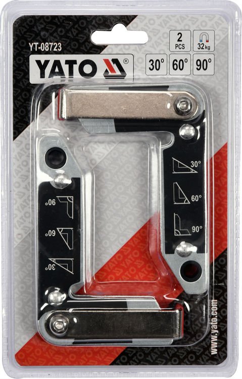 Für YATO YT-08723 welding bracket magnet. 2 pieces - 32kg 30/60/90 degree - Bild 5