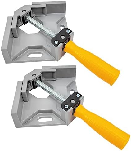 Serre-joint d'angle 90° en aluminium, mâchoire pivotante 95 mm, ouverture 68 mm, lot de 2