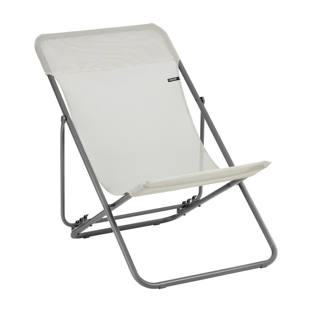 Transat Jardin Pliable - Chilienne Multi-positions : Largeur 58 Cm