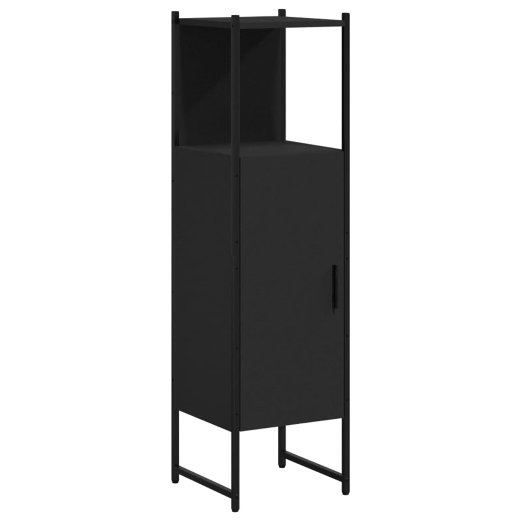 Bathroom Cabinet Black 33x33x120.5 Cm Engineered Wood Vidaxl