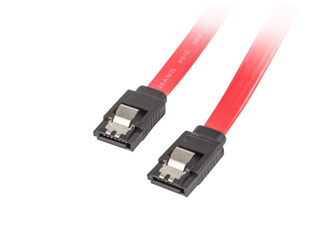 Lanberg Rot Sata-Iii-Datenkabel 0,5 M, Metallverschlüsse