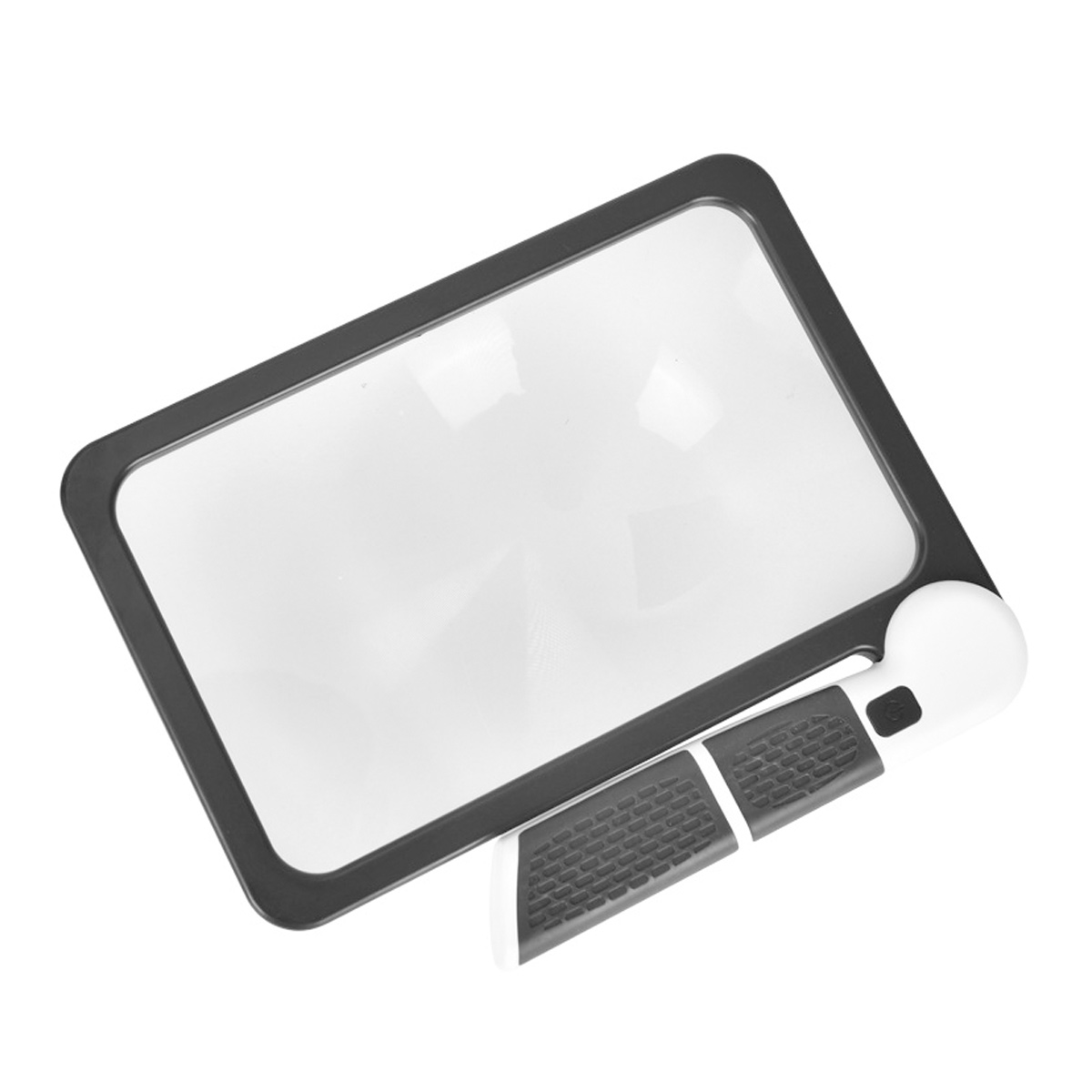 Loupe de lecture 5x à 48 LEDs, poignée réglable pliable en caoutchouc souple, 3 modes d'éclairage