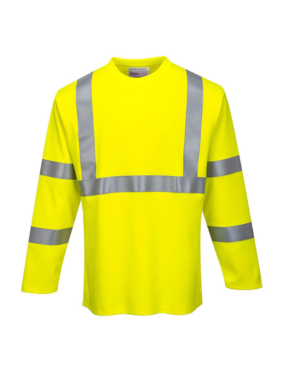 Langarm-t-shirt Hochsichtbar Fr Farbe, Gelb Größe L - Portwest