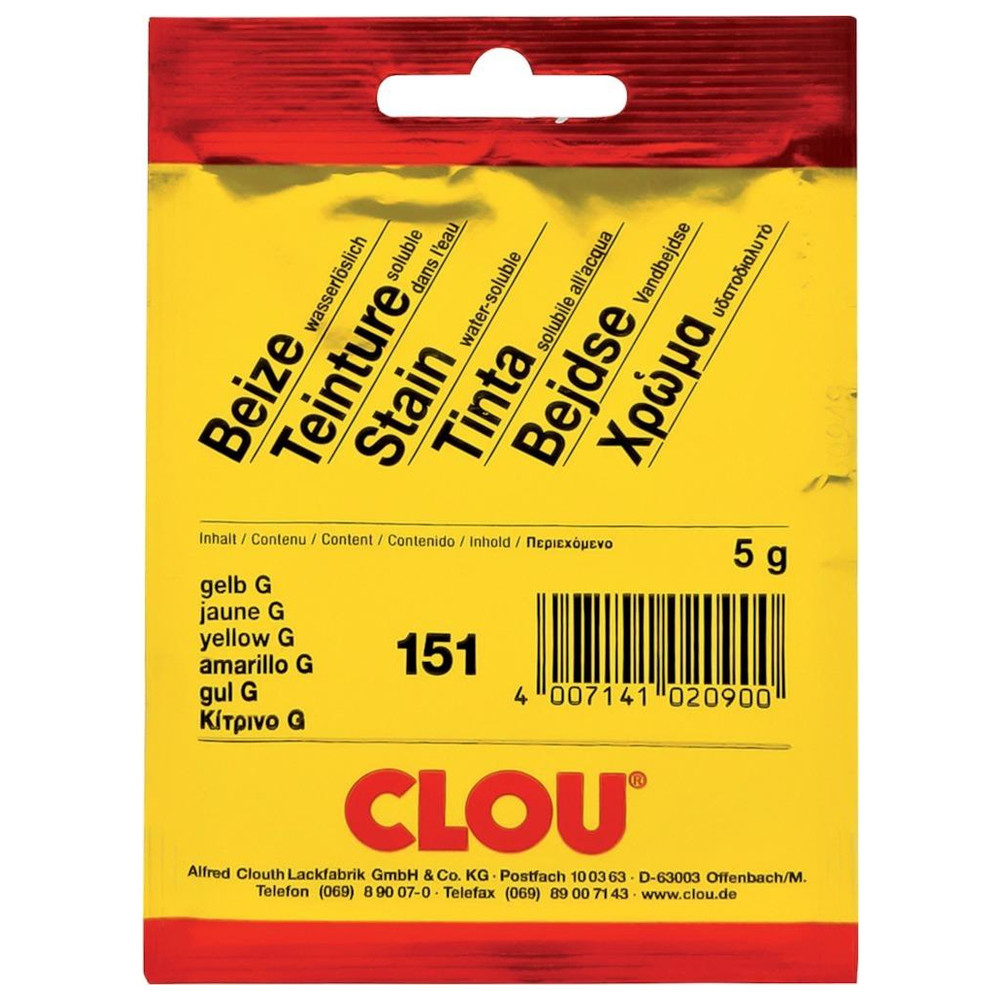 Clou Pulverbeize 5 G Gelb Beizen