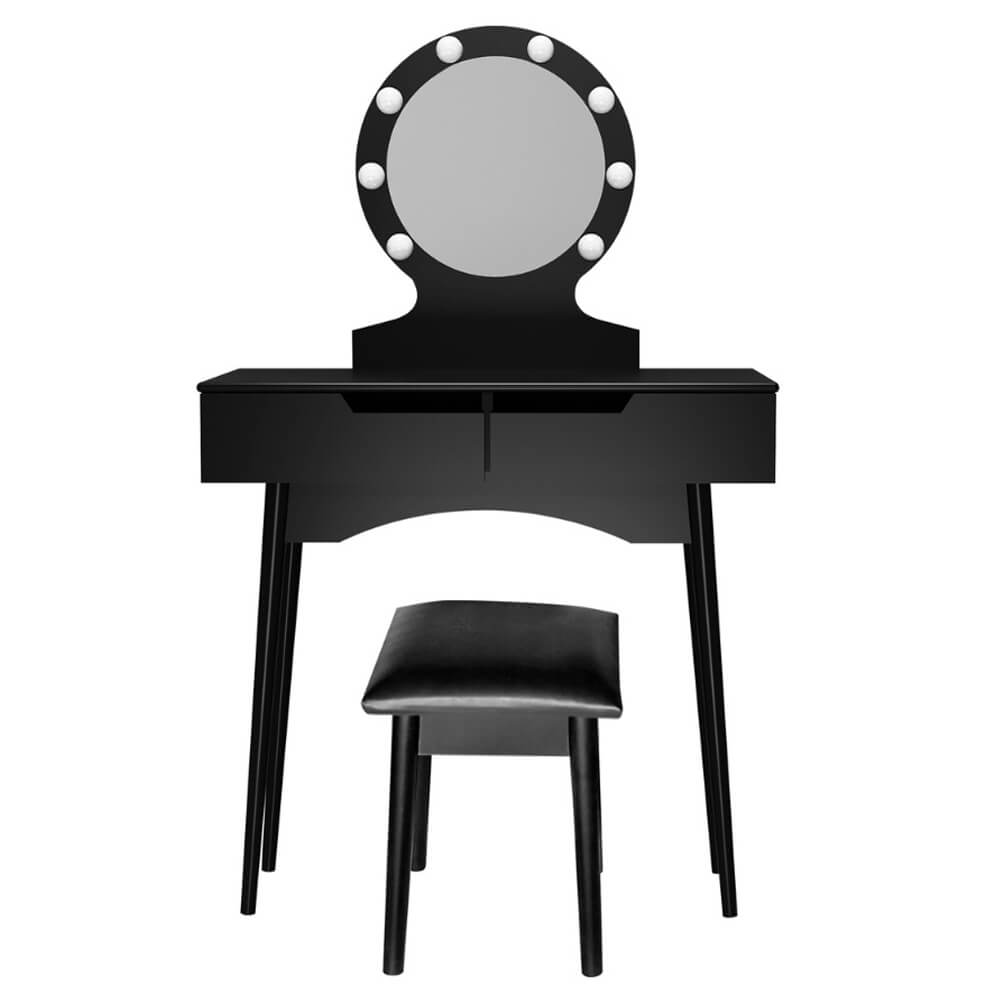 Home Deluxe - Coiffeuse Avec Miroir Et Éclairage Led Miranda Couleur