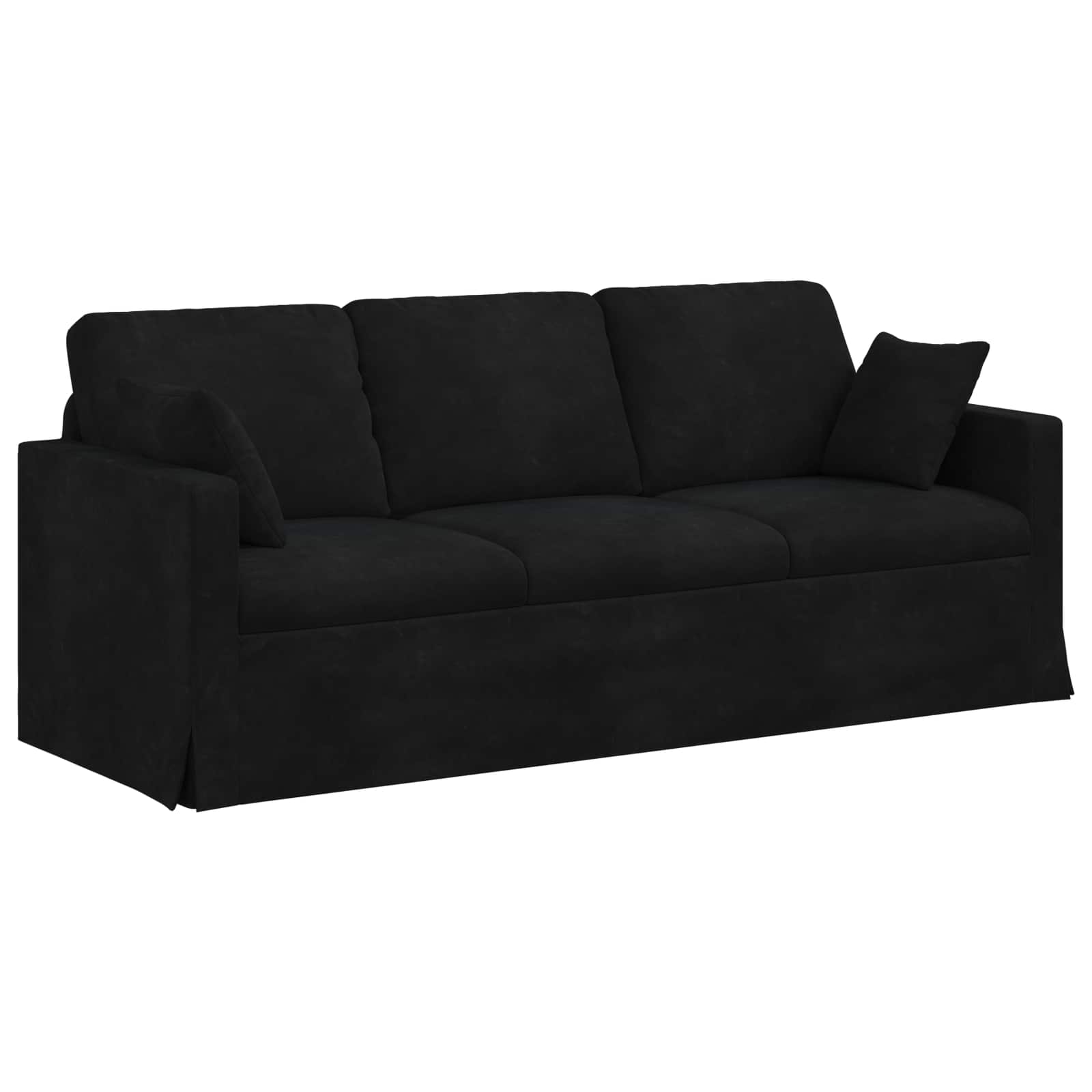 Sofa Black 198 X 78 X 80 Cm Velvet Vidaxl