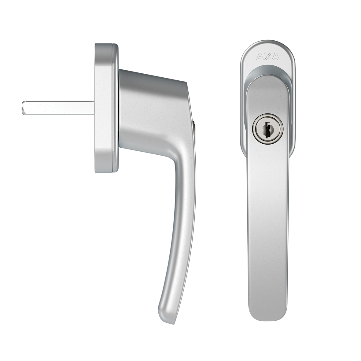Axa Dreh - Kipp - Fensterschloss - Oval Roma 90 - Sicherheitsfenstergriff - Stiftlänge 37 Mm - Abschließbar - 3 Positionen - Aluminium