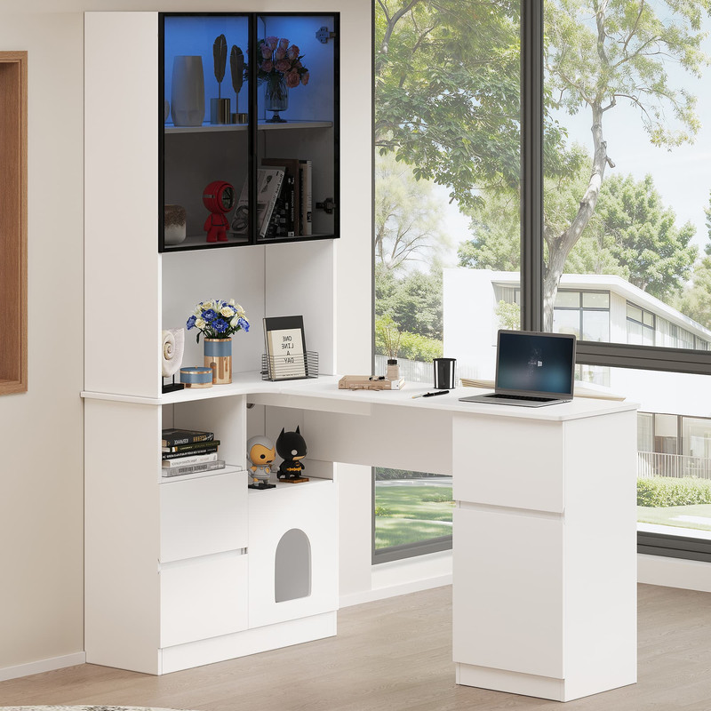 Bureau D'Angle Avec Rangements
