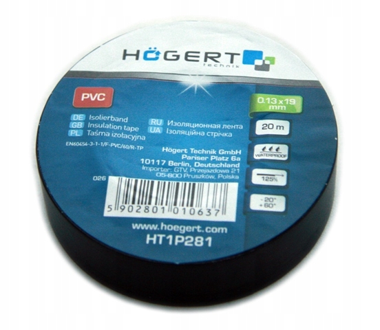 Isolierband Gtv Ht1p281 Pvc 0,13 Mm 19 Mm 20 M