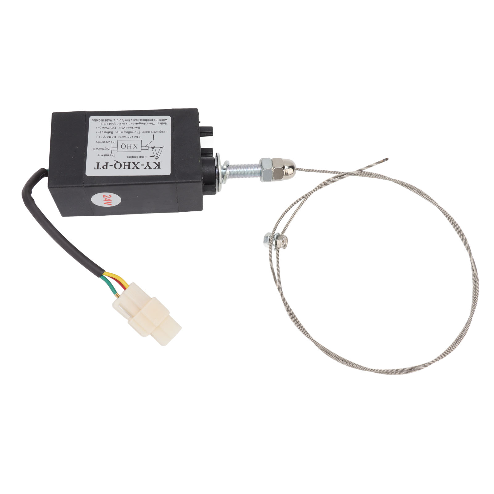 Électrovanne d'arrêt moteur 24V, normalement ouverte, ABS et acier inoxydable, pour groupe électrogène