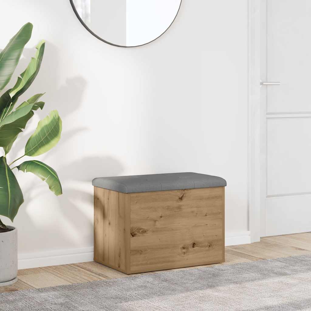 Vidaxl - Banc De Rangement Chêne Artisanal 62x42x45 Cm Bois D'Ingénierie