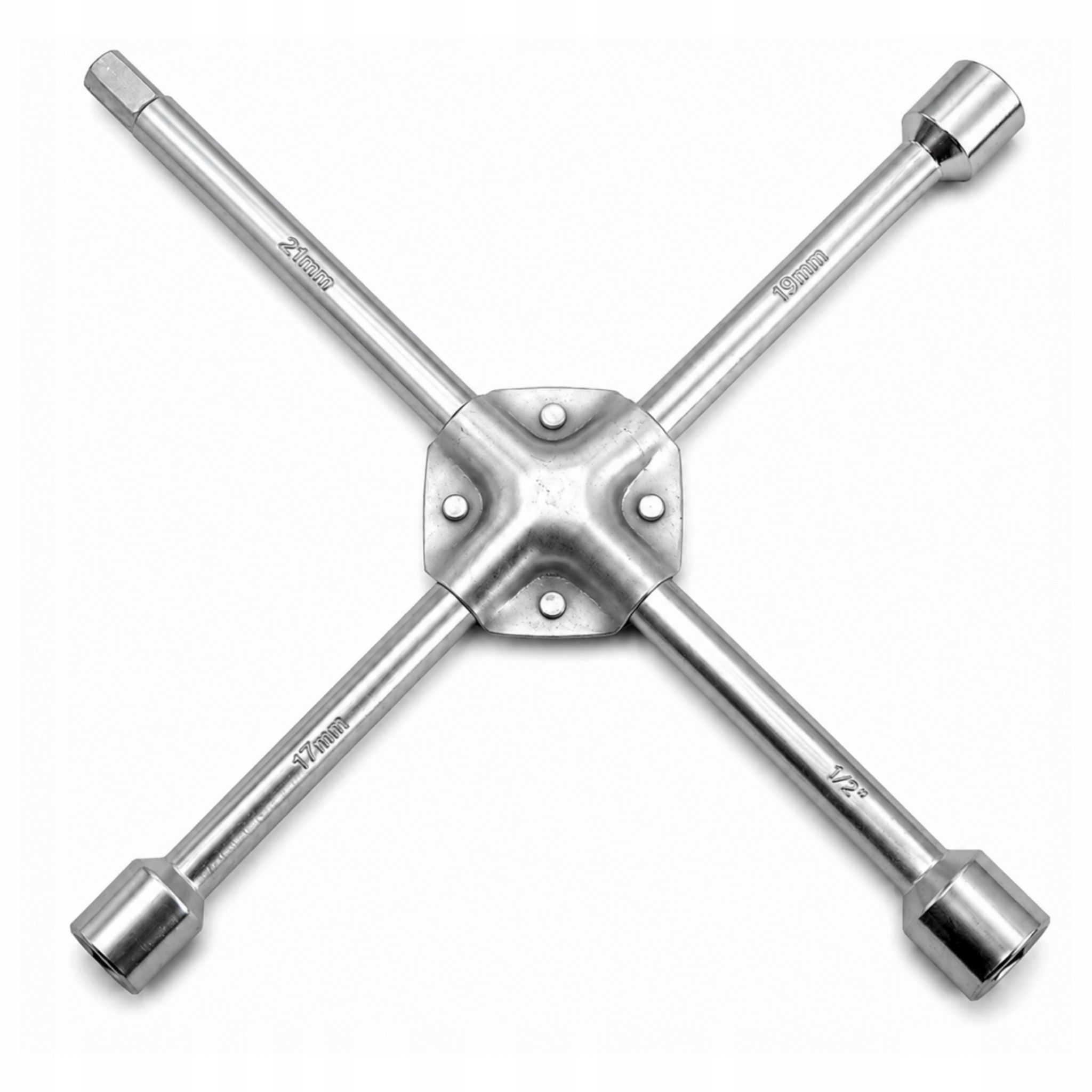 Super Merchant By Base Silber Verstärkter Kreuzkopf-Radschlüssel 17 19 21 1/2